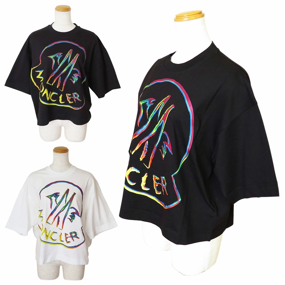 Tシャツ 半袖 五分袖 レディース 8C00026 899SP トップス クルーネック 水彩 ロゴ