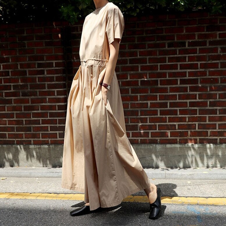 2color レディース ワイドレングスオールインワン オールインワン サロペット ロング 半袖 ク