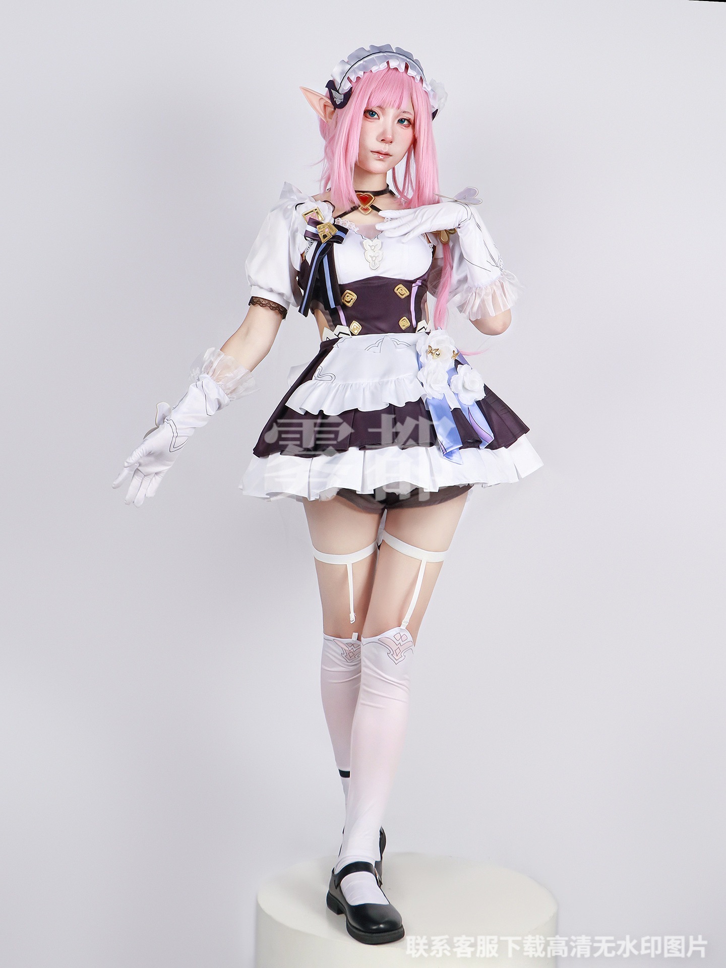 エリシア 崩壊3rd ピンクメイド服 コスプレ セットアップ Honkai Impact 3rd 爱莉希雅