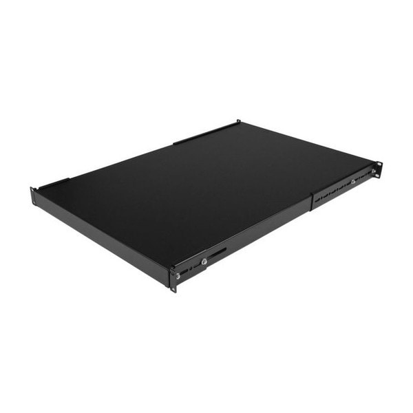 StarTech ADJSHELFHD ブラック [1U 伸縮式サーバーラック棚板] メーカー直送