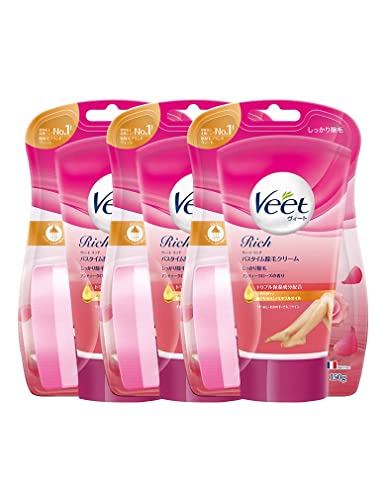 ヴィート Veet リッチ バスタイム 除毛クリーム しっかり除毛 150g 3個 スポンジ付き 脱毛クリーム