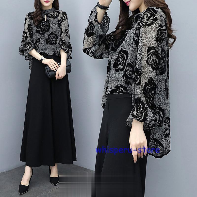 パンツドレス ドレス 結婚式 お呼ばれ パンツ ワイドパンツ セットアップ パーティードレス 長袖 袖あり 黒 ゆったり 体型カバー 大きいサイズ