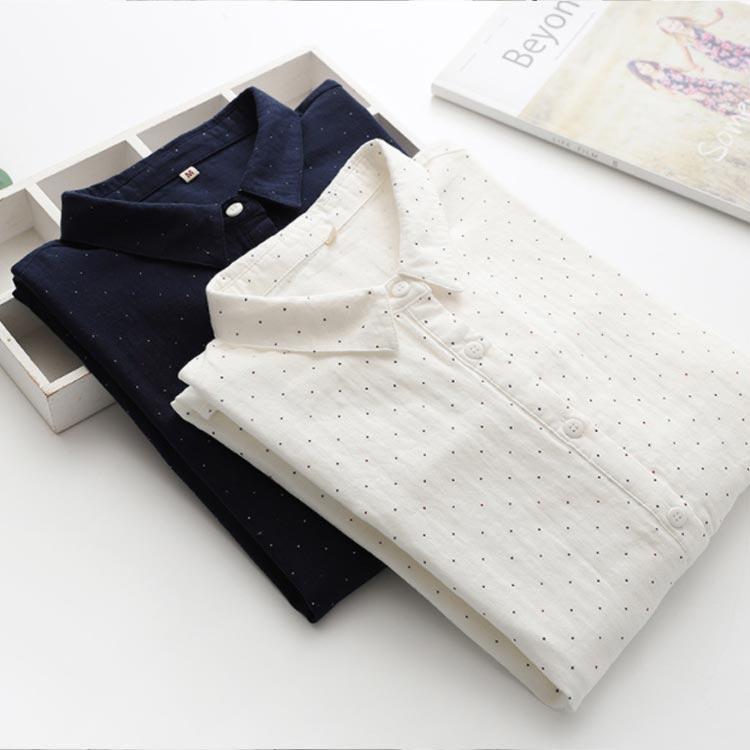 2重ガーゼ シャツ シャツブラウス レディース 夏 ガーゼシャツ ガーゼ コットン 綿 吸湿 通気性 ブラウス チュニック スタンドカラー 長袖 トッ