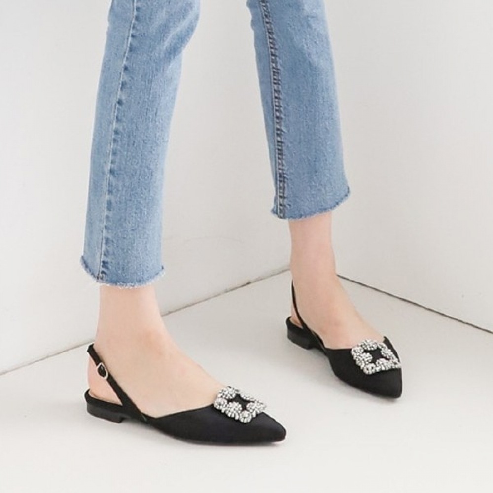 (Ninas Paris) スクエアキュービックスリングバックフラット