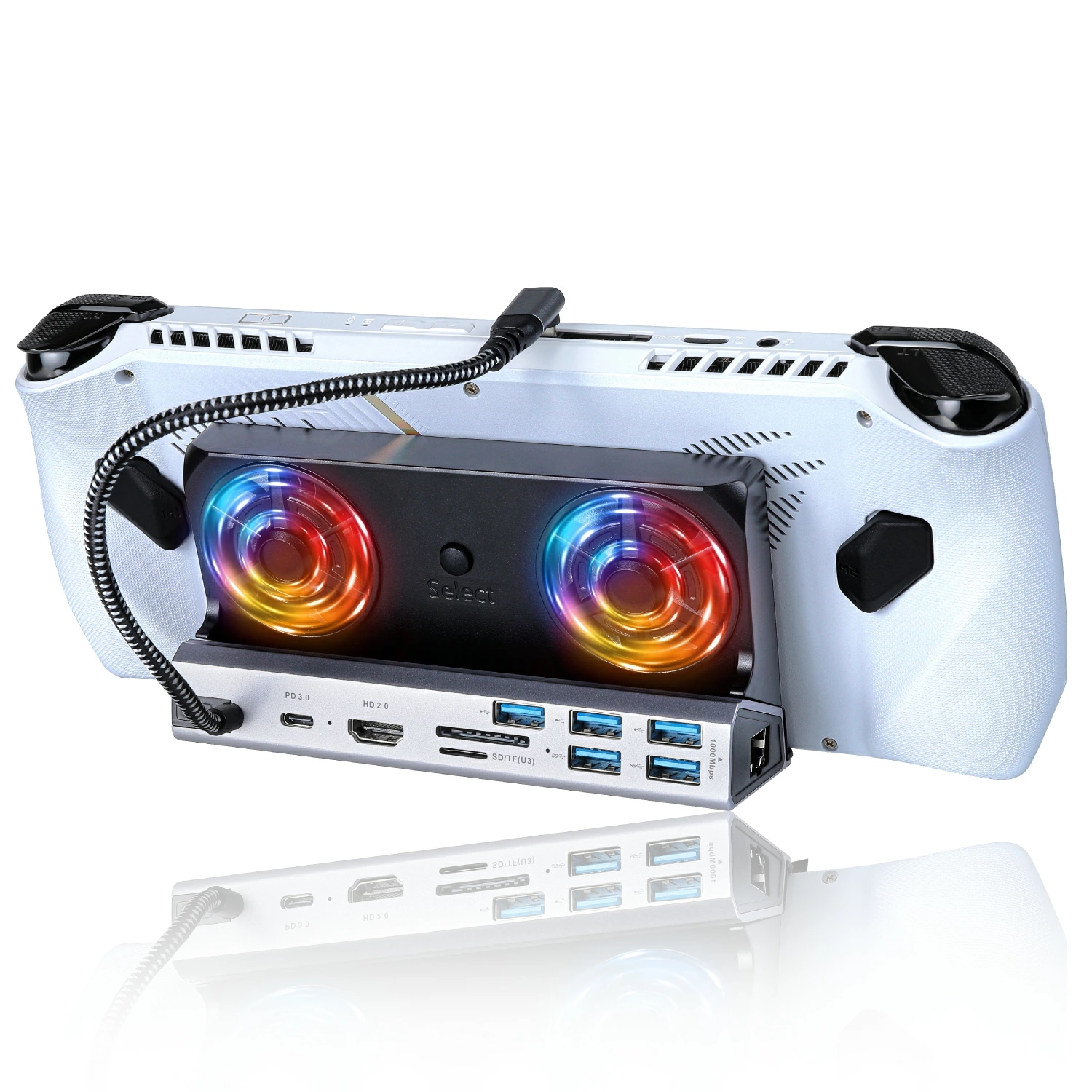 DOCKING STATION ドッキングステーション 小型 ゲーミングドック 10in1 機能 ポート スタンド 充電 Steam Deck ROG Ally Legion GO iPad g-00