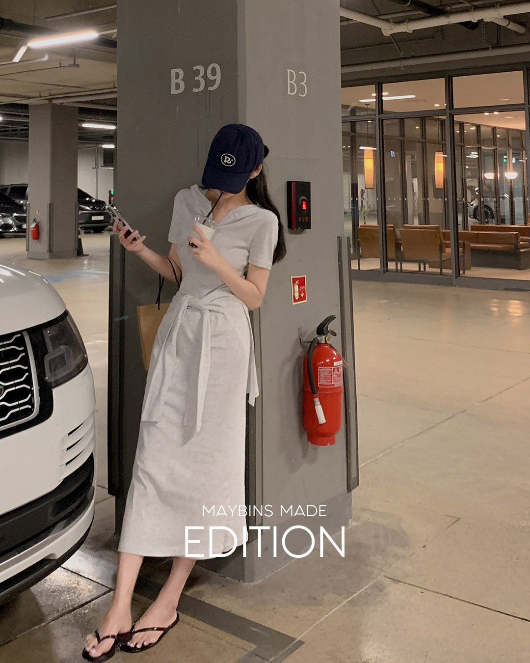 [MADE] メレットフードワンピース韓国ファッション レディース