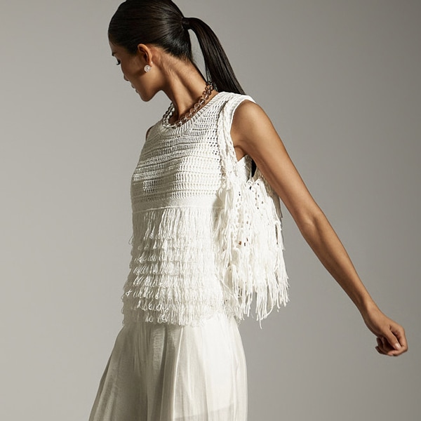 E3882 フリンジ ニット