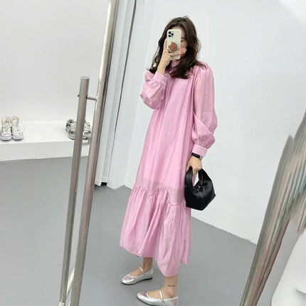 ワンピース デート ロング 袖あり 長袖 かわいい 大人可愛い きれいめ シンプル カジュアル 大人 上品 おしゃれ お洒落 主役級 存在感 春 秋 10代 20代 30代 レディース 女性用 OL