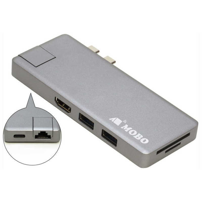MOBO　MOBO MacBook Air / Pro Dual Type-C Dock LAN Thunderbolt3 HDMI　AM-TC2D02SG スペｰスグレｰ MOBO 5,621円