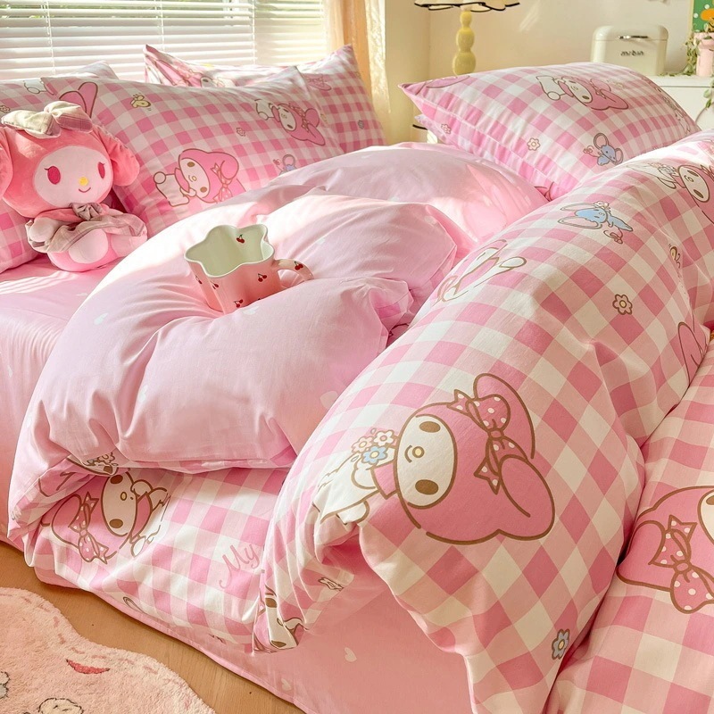 [購入に値する新品]サンリオ純綿四点セット2026春純綿四点セット南通ベッド三点セットシーツ布団カバー20%値下げ