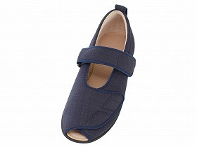 徳武産業 あゆみシューズ 介護靴 施設用 オープンマジックIII 7E 紺 片足/左4Lサイズ 7032 4,865円