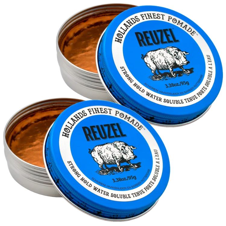 2個セット REUZEL ルーゾー ポマード ブルー ストロングホールド 95g スタイリング 水溶性 スタイリング剤