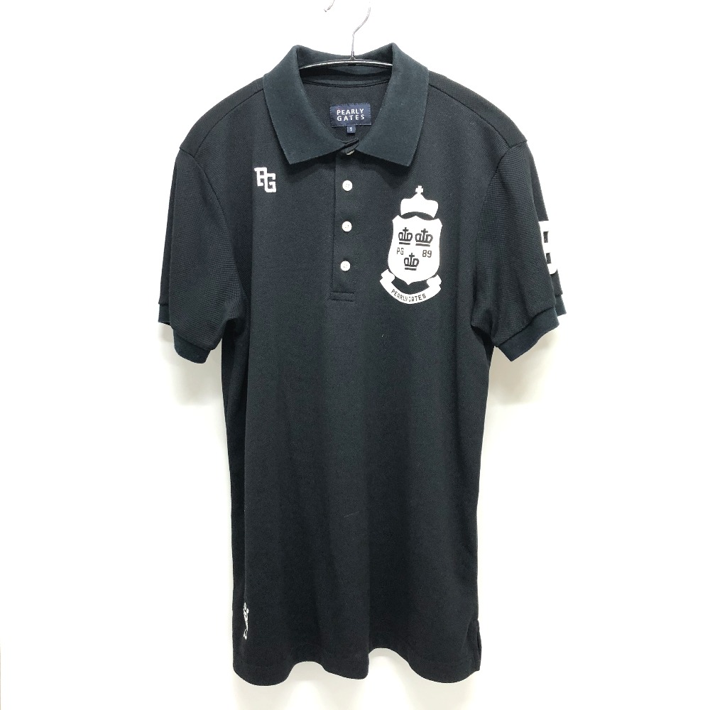 PEARLY GATES パーリーゲイツ 半袖Ｔシャツ ロゴ アパレル トップス 半袖 ゴルフウェア ポリエステル ブラック 6,292円