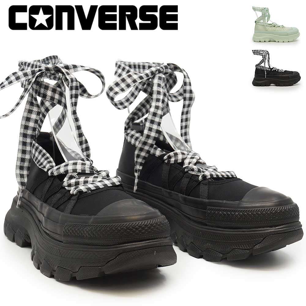 オールスター トレックウエーブ BL OX レディース リボン 厚底 スニーカー