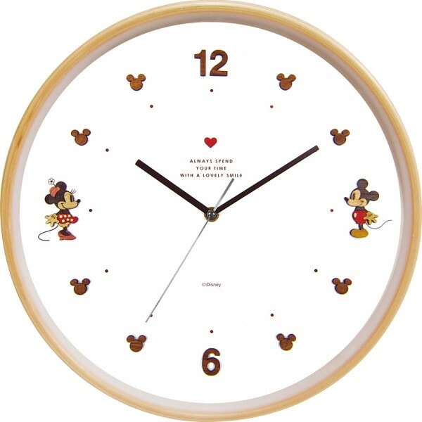 （ギフト）ウッドパーツクロック ミッキー&ミニー 63605