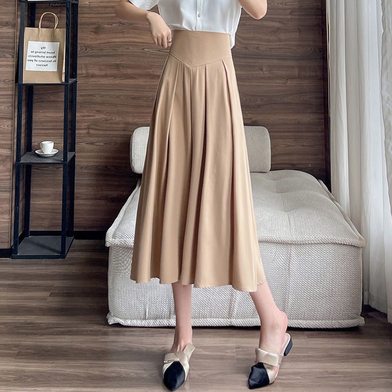 フレアスカート スカート ボトムス フレアスカート 膝丈 ひざ丈 ミモレ ミモレ丈 フレア Aライン ハイウエスト かわいい 大人可愛い きれいめ シンプル カジュアル 大人 上品 おしゃれ お洒落