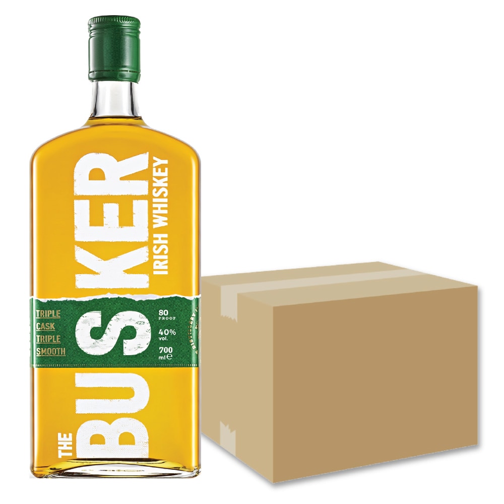 バスカー アイリッシュウイスキー 700ml 6本セット/ バスカーグリーン The Busker Irish Whiskey 40度 アイルランド