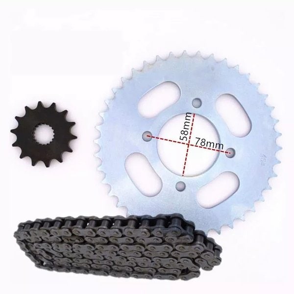 Keeway用モーターサイクルチェーンスプロケットキット モーターサイクルチェーン用 rks125 rkv125 14t/43t 118リンク 428