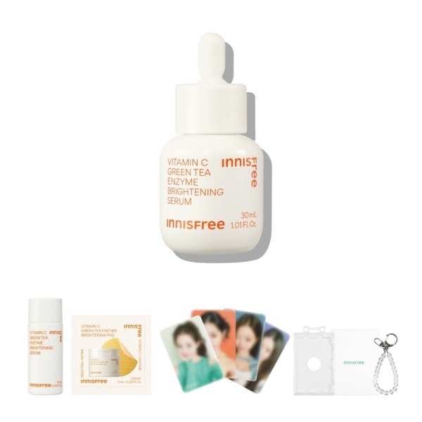 ビタC グリーンティー エンザイム ブライトニングセラム 30ml +IVEウォンヨンフォトカードセット(4枚)+セラム10ml+パッド2枚