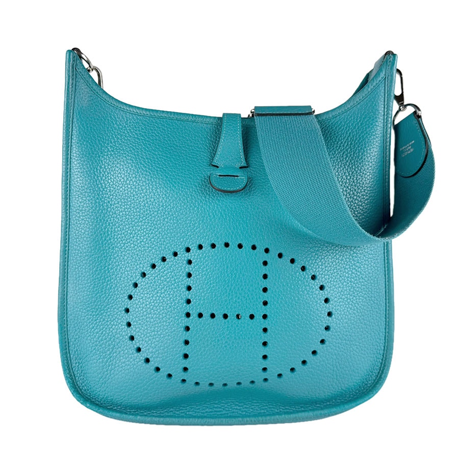 エルメス HERMES ショルダーバッグ エヴリン 3 PM レザー ブルー シルバー ユニセックス z9726