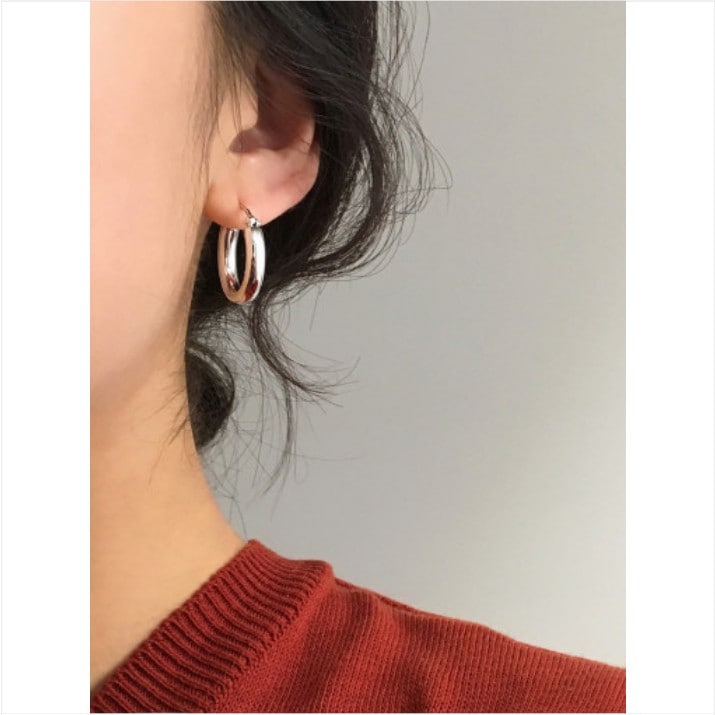 [MAROONシルバープレーンボールドピアス2453413495