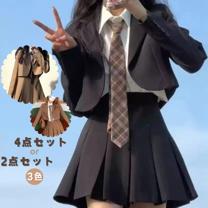 新上市卒業式 入学式 スーツ 女の子 卒服 小学生 小学校 フォーマルスーツ セットアップ 150 160 170 ジャケット スカート シャツ ネクタイ ジュニア 子供服 フォーマル しゃれ 韓国風