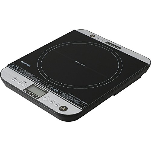 IHコンロ 1口 IHクッキングヒーター 液晶付き 1400W 両側操作パネル 卓上 7段階火力調整 ブラック IHC-T61-B