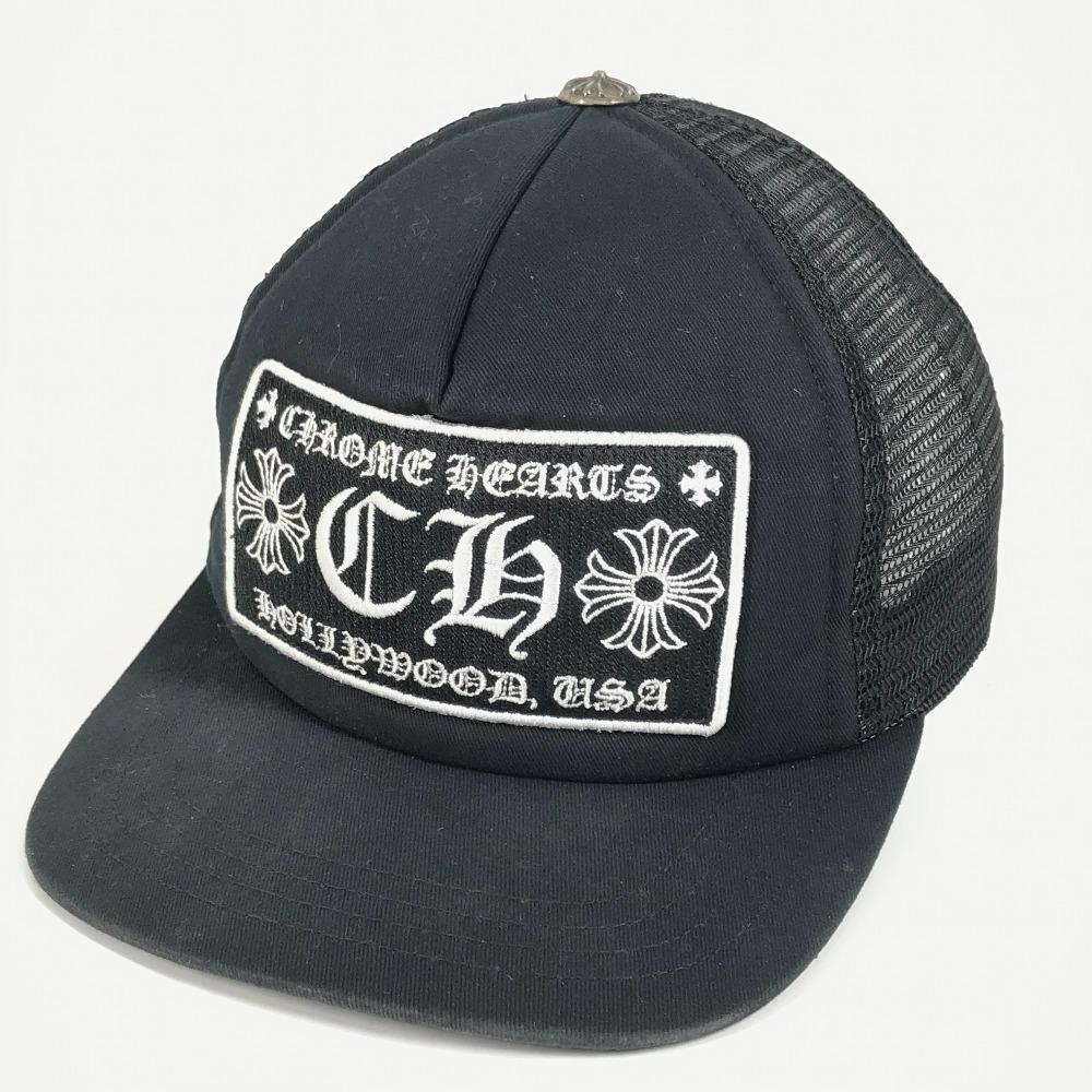 キャップ CHロゴ 帽子 キャップ帽 ベースボール メッシュ コットン ブラック