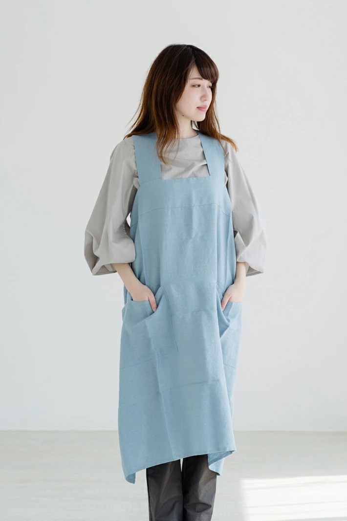 not PERFECT LINEN PINAFORE - SQUARE CROSS