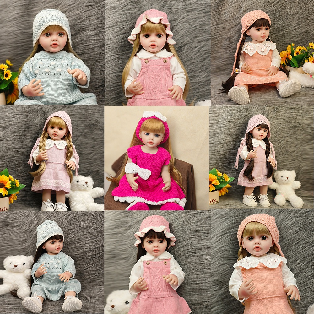 55cm シミュレーションベビーリボーンドール ハンドメイドソフトグルードール