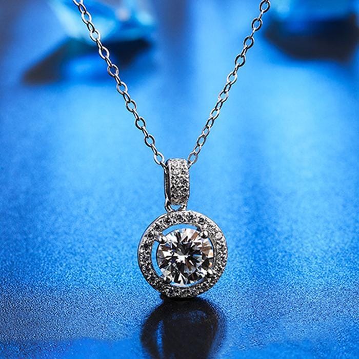 ネックレス レディース シルバー925 40代 50代 一粒ネックレス モアサナイト 豪華 2カラット シルバー925 プラチナ仕上げ 彼女 妻 嫁 女性 人気 母の日ギフト
