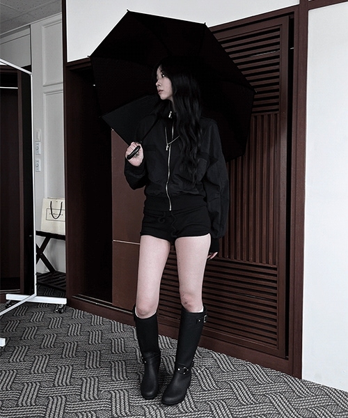 high neck windbreaker rain jacket