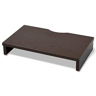 他サイト： モニター台 (机上台) 木製 傷・汚れ・水分・熱に強い コンパクト パソコン台 幅45×奥行25×高さ8cm 組立かんたん ココアブラウン MDTS-4525(CCB) テレワークの商品画像