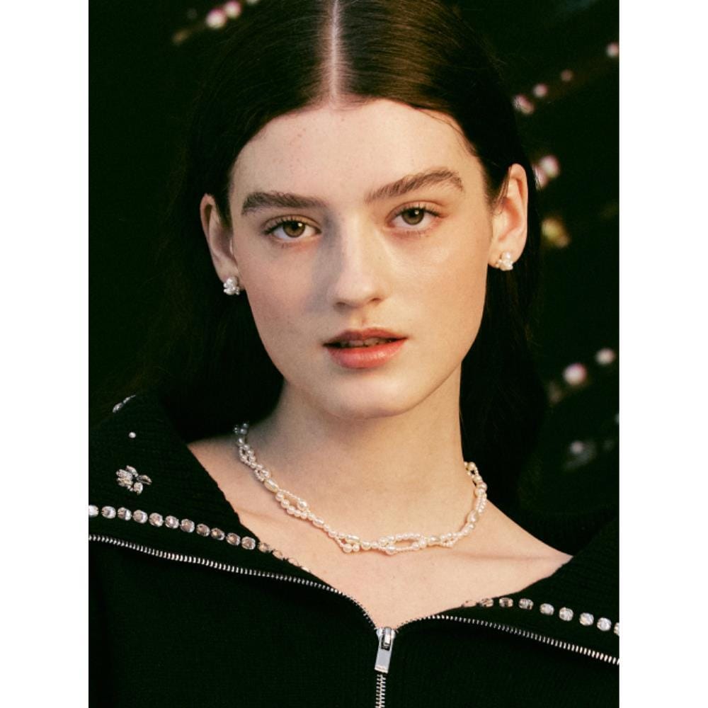 VINTAGE HOLLYWOOD Bubble Mix Pearl Necklace VH249ONE006M