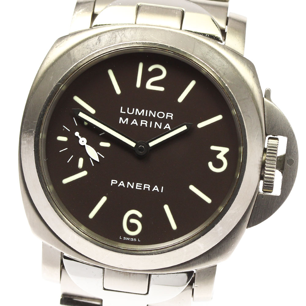 パネライ PANERAI PAM00061 ルミノール マリーナ スモールセコンド 手巻き メンズ 箱保証書付き_771183【中古】