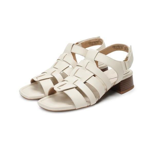女性ティスリー織りサンダル ライトベージュ CJ4868