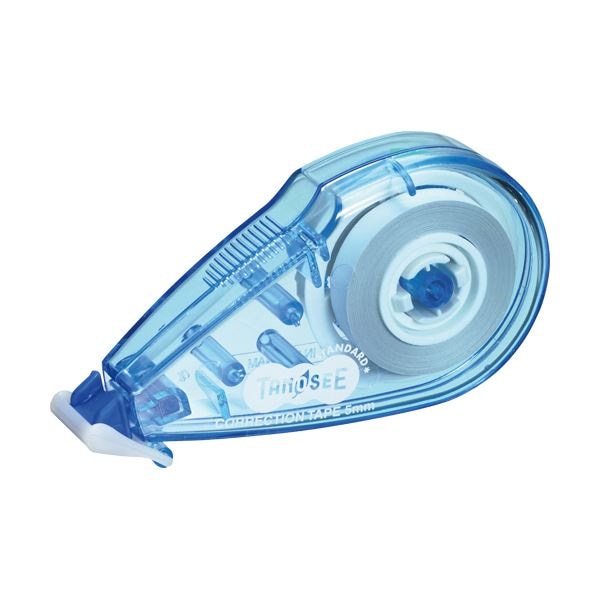 （まとめ） TANOSEE 修正テープ 5mm幅x8m ブルー 1個 [x100セット] 13,325円