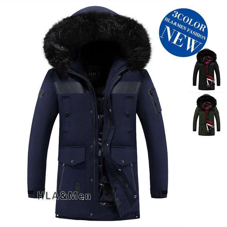 メンズ中綿コートおしゃれ防寒コート厚手ダウンコートフード付きアウター