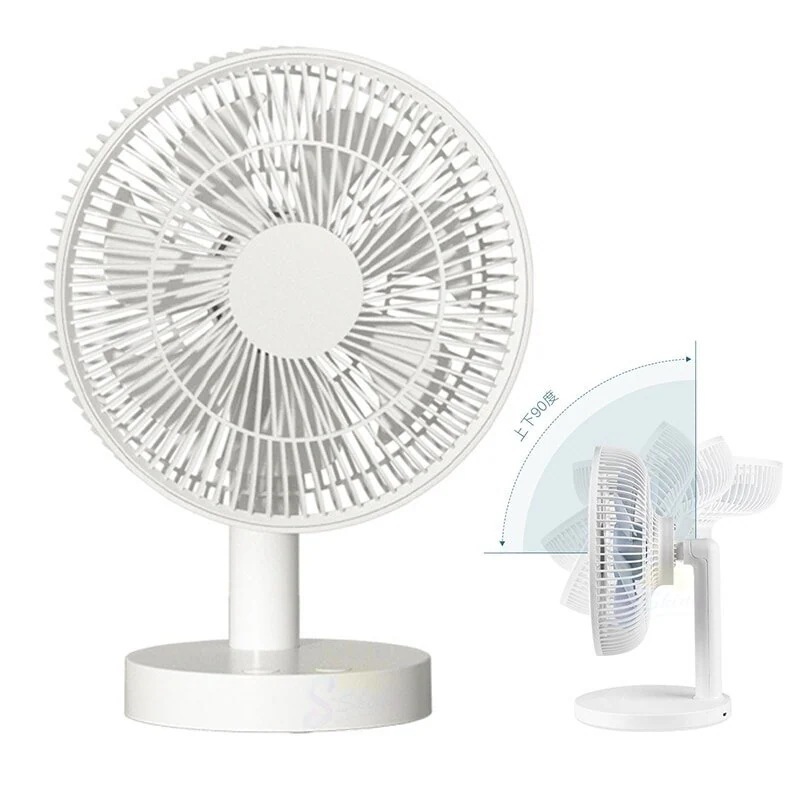 風速4段階 無線 静音 7枚羽 25の最新 充電式 小型 卓上扇風機 ファン64