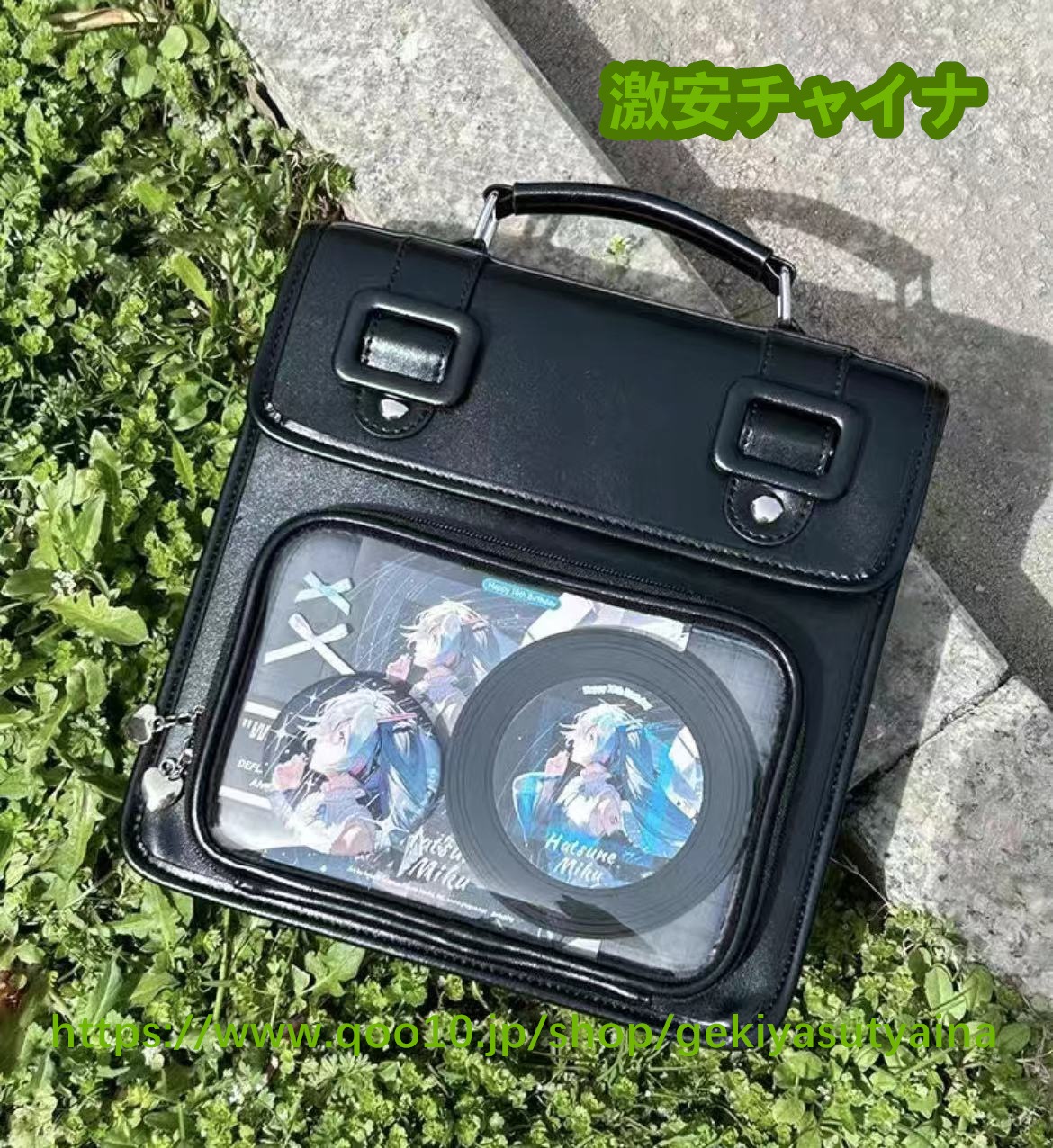 痛バッグ　痛バ　4way 　スクールバッグ　リュック　ショルダーバッグ　缶バッジ入れ　推し活　推しグッズ　推しごと　量産型 Lolita