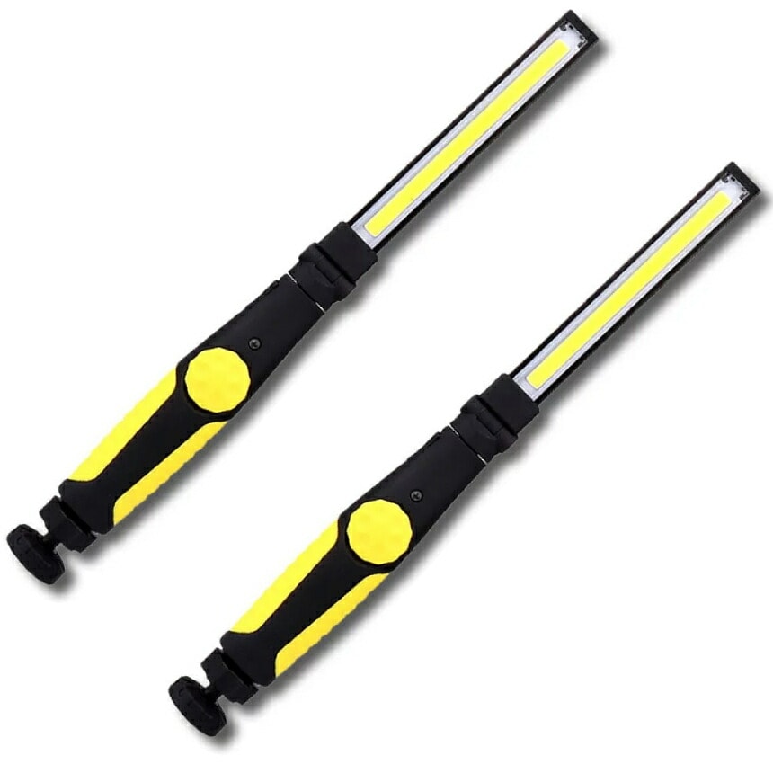 折りたたみ LED 作業灯 2個 COB ライト USB 充電 ワーク 回転 210lm 作業