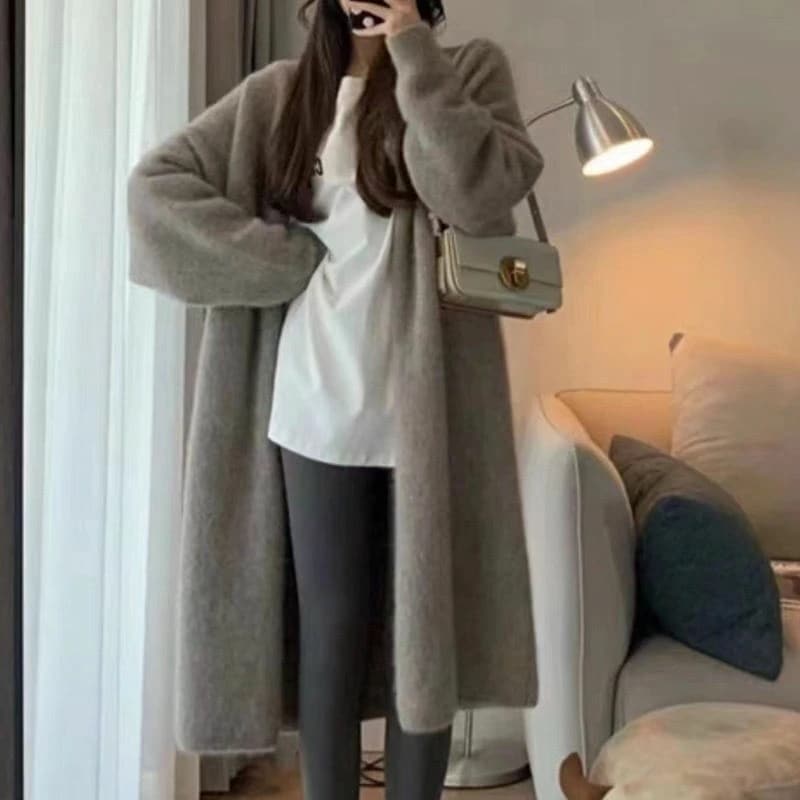 カーディガン レディース ニット セーター ロングカーディガン 大きいサイズ 厚手 秋 冬 秋服 トップス アウター 長袖 おしゃれ オフィス ファッション柔らかい 可愛い 着痩せ 通勤 羽織 アウタ