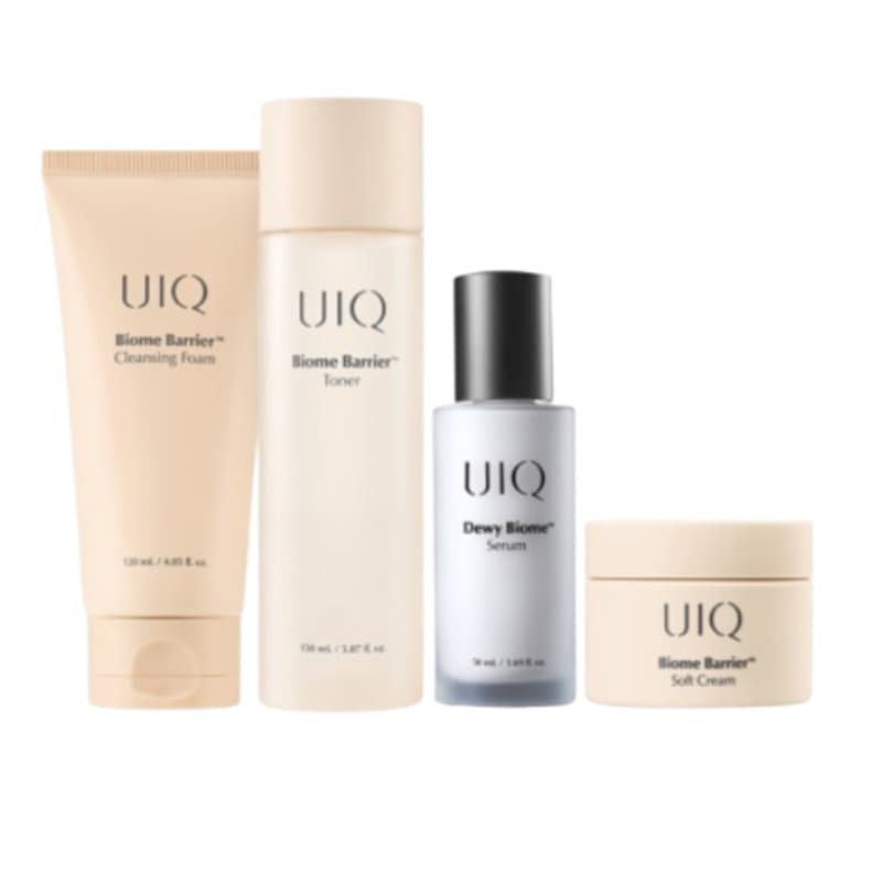 バイオバリア 4点セット[クレンジングフォーム120ml+トナー150ml+ソフトクリーム60ml デューイ or リバイブ セラム50ml]