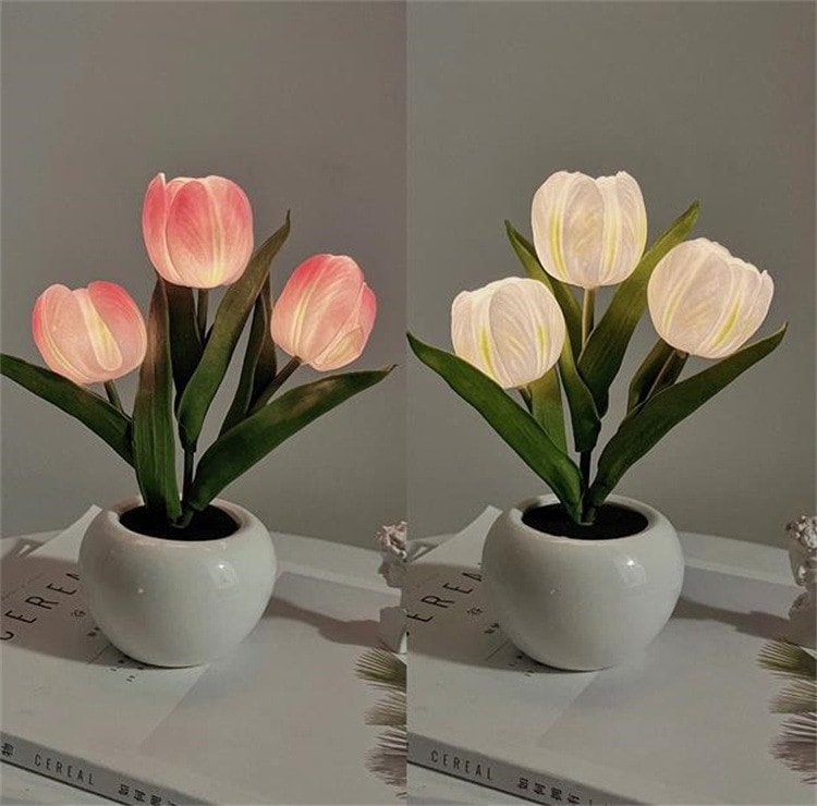 スタイル 常夜灯 LED リップ ベッド ベッドサイド ドミトリー イミテーションブーケ イミテーションランプ デコレーション アンビエントライト テーブルランプ