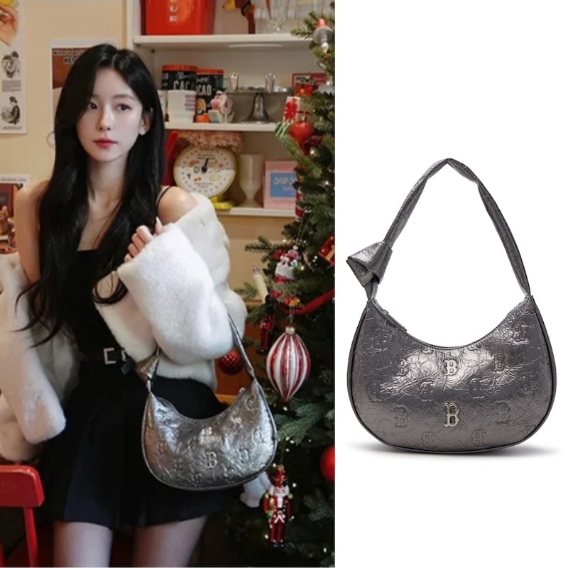 3ABQMV25N 正規品保証 関税負担なし韓国限定販売 冬の新商品 クラシックモノグラム クラック エンボ ホボバッグ ボストン レッドソックス 12,312円