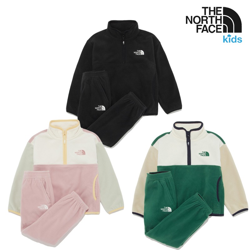 NT7TR59 KS PINECONE EX FLEECE SET 25FW新作 160対応 大人もOK ふわふわ 軽量 保温 ハーフジップ 上下 やわらかタッチ 通園通学 デイリー ベーシック 快適