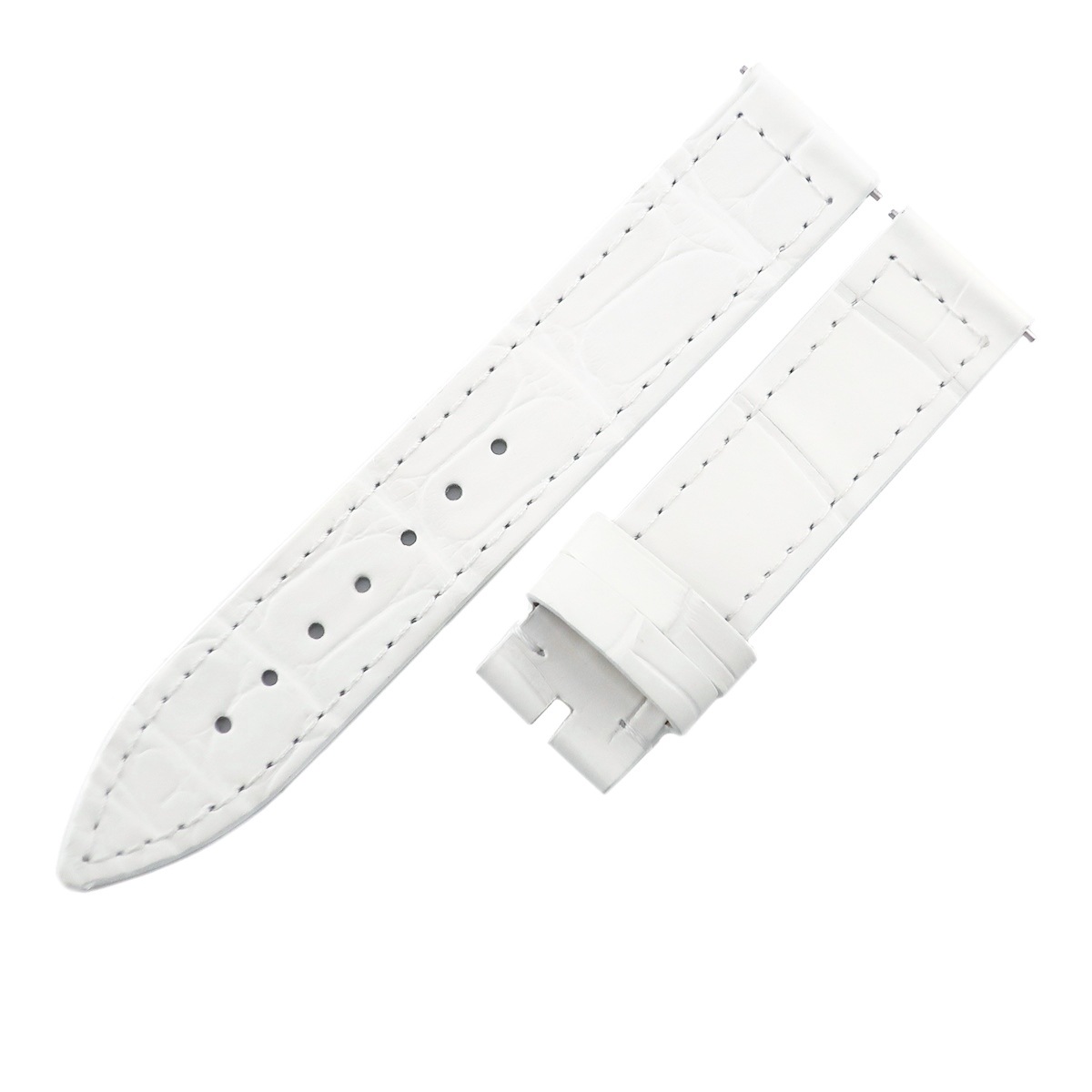 ロングアイランド 900/902用 クロコバンド レディース 未使用 純正 替え ベルト マット 16mm 白 3年保証