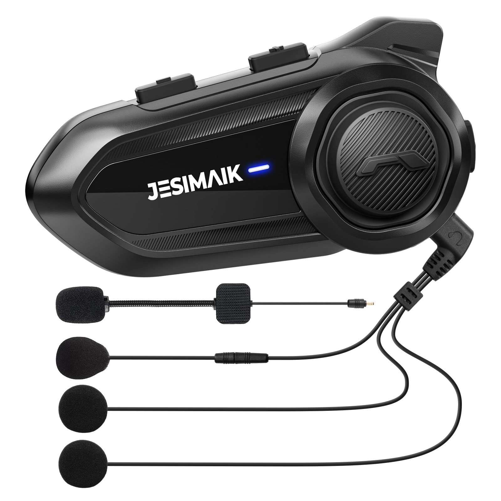 JESIMAIK バイク インカム R18Lite バイク用インカム 2人同時通話 6台接続 FMラジオ 音楽共有 4種音楽効果 25H連続使用 7mm耳に快適スピーカー HIFI音質 通信距離150