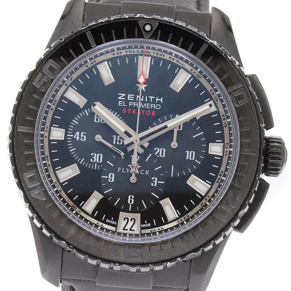 ゼニス ZENITH 24.2060.405 エルプリメロ ストラトス フライバック デイト クロノグラフ 自動巻き メンズ _914302【中古】