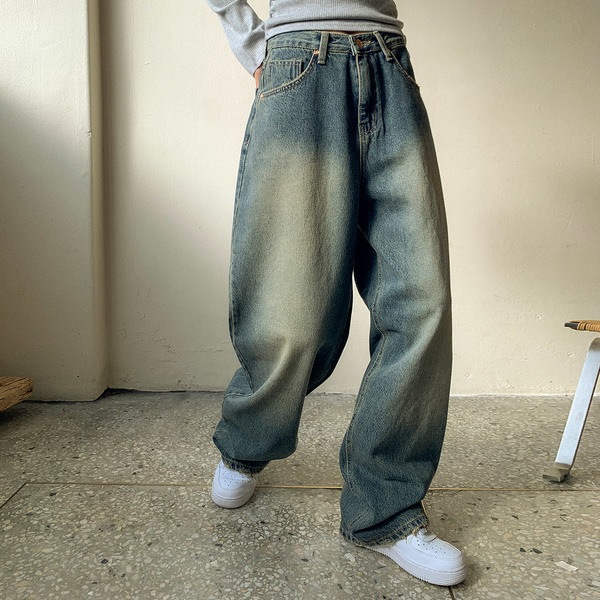韓国 東大門 ヴィンテージ ワイド ジーンズ 8,383円